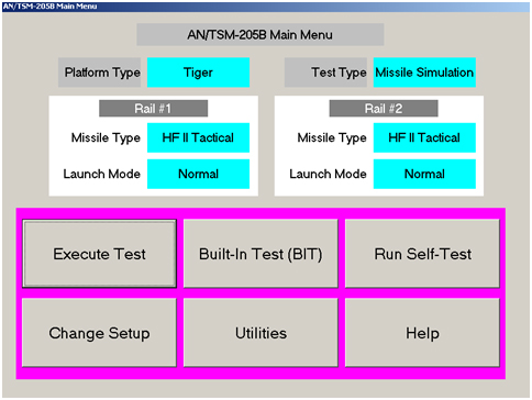 AN/TSM 205B User Interface