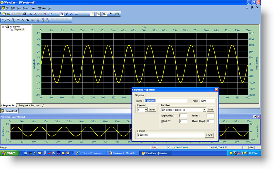Using WaveEasy with the GX1110 Arbitrary Waveform Generator