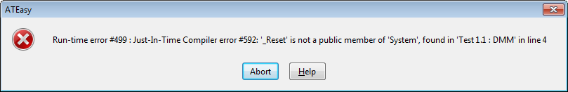 Error Dialog that displays when a referenced procedure is out of scope