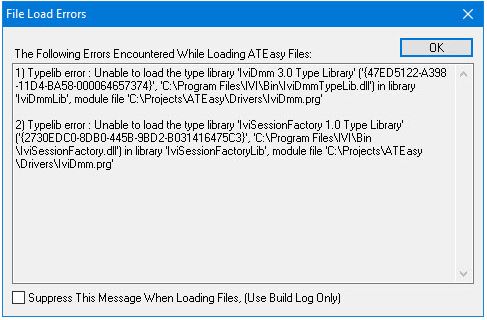 New Error Loading dialog, Log, and a way suppress ActiveX/.Net load or missing files errors