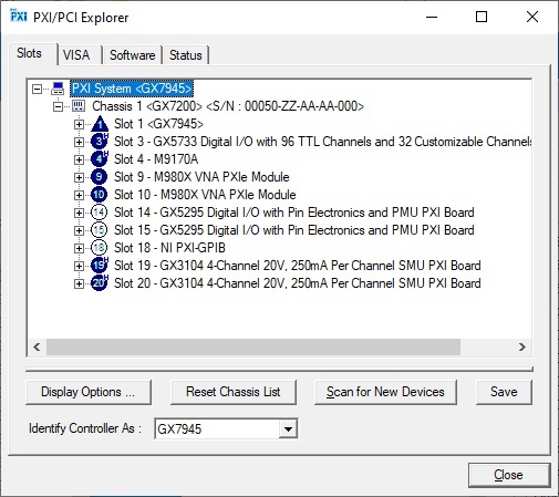 HW PXI/PCI Explorer Slots Page