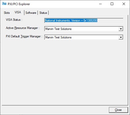 HW PXI/PCI Explorer VISA Page