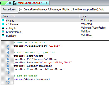 Add Users Procedure