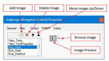 Image List Properties Sheet
