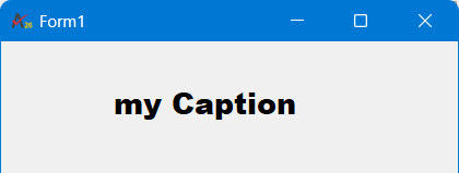 Example of form with Label caption