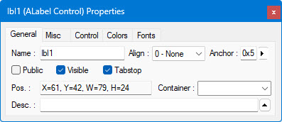 Label Properties