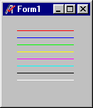 Lines drawn on a form