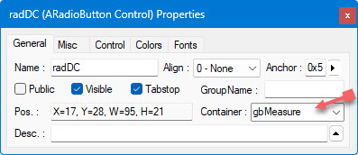 Radio Button Properties