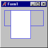 Rectangles drawn on the form