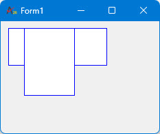 Rectangles drawn on the form