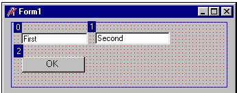 Form showing Tab Order