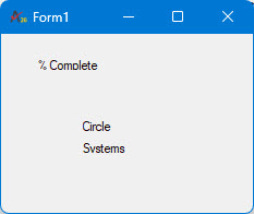Text drawn on a form