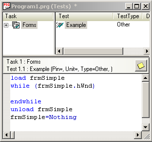 Task and Test Windows Task and Test Windows