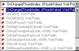 Event Selector Drop-Down Menu