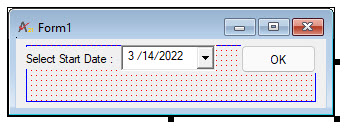 Calendar control in ATEasy form