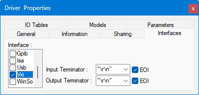 Driver Interfaces - VXI Driver Interfaces - VXI