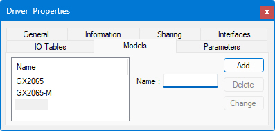 Driver Properties - Models