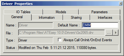 Driver General Page