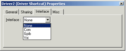 Driver Shortcut Interface Tab Driver Shortcut Interface Tab