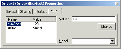 Parameters - Driver Shortcut Parameters - Driver Shortcut