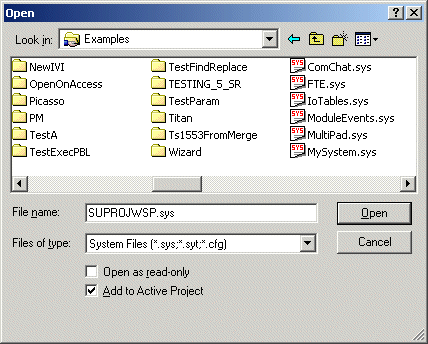 System File Dialog System File Dialog