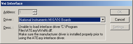 VXI Settings