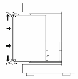 Ejector handles position during module insertion