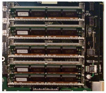 Memory Slots. Install SIMMs in the order specified