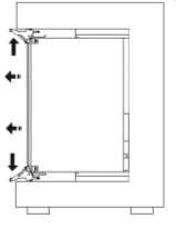 Ejector handles position before module removed
