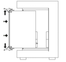 Ejector handles position during module insertion