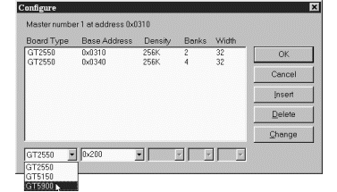 GT25/50-DIO Panel Configuration Window