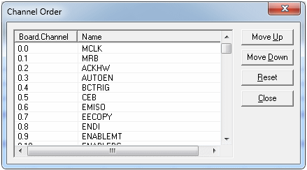 Channel Order Dialog Box