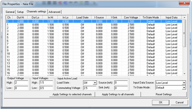 File Properties Gx5295 Channles Settings