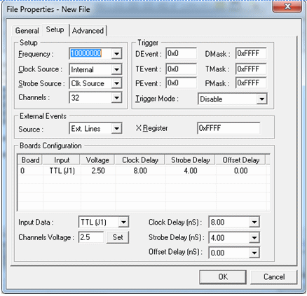 File Properties Setup Dialog Box