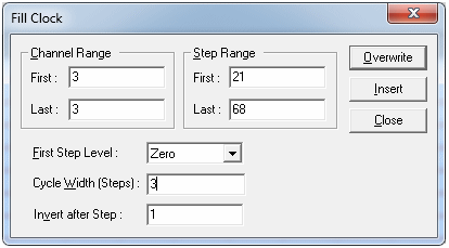 Fill Clock Dialog