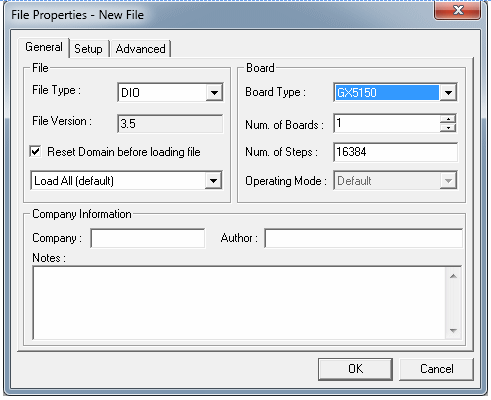 Creating a New DIO File