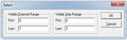 Selecting a Range of Channels and Steps Selecting a Range of Channels and Steps