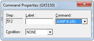 Using Command Properties to Set an Unconditional Jump