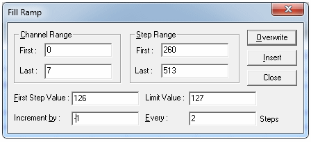 Using Fill Ramp to Generate Waveform Values