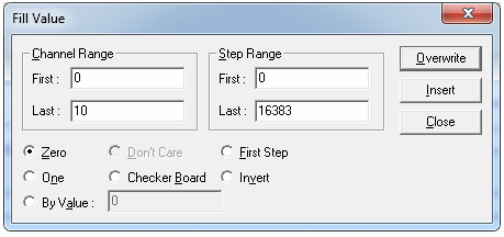 Using the Fill Value Dialog to Initialize Data