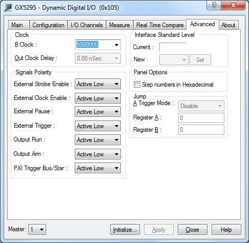 Gx5295 Virtual Panel - Advanced Page