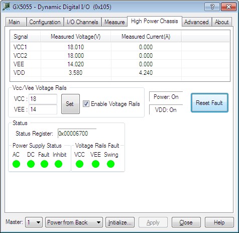 Gx5295 Virtual Panel - High Power Chassis Page