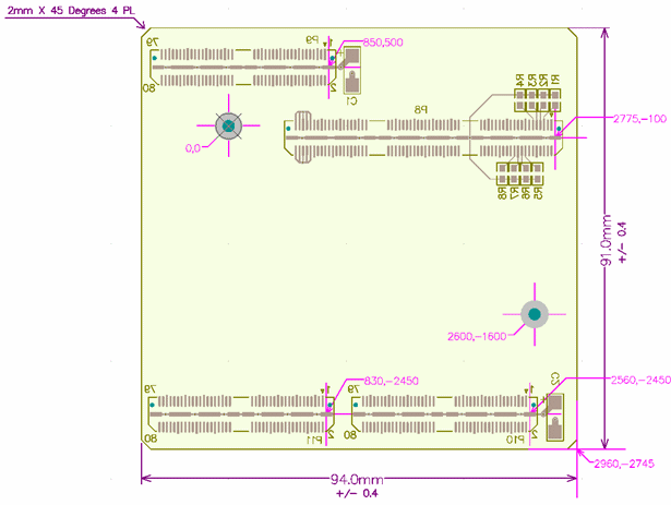 Mechanical Details – Top View of Typical Board Mechanical Details – Top View of Typical Board