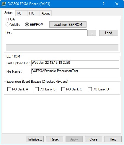 GX3500 Virtual Panel - Setup page GX3500 Virtual Panel - Setup page