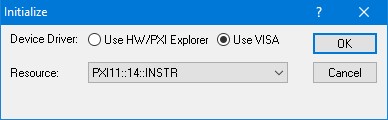 Initialize Dialog Box using VISA resources Initialize Dialog Box using VISA resources