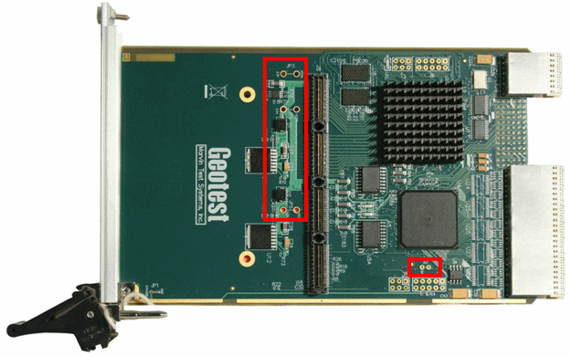 GX3700 – Front View Jumpers JP3-JP5 and JP2 GX3700 – Front View Jumpers JP3-JP5 and JP2