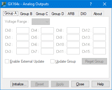 GX164X Virtual Panel (Un-Initialized)