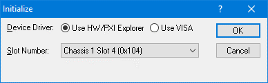Initialize Dialog Box using HW driver
