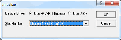 Initialize Dialog Box using Marvin Test Solution HW driver