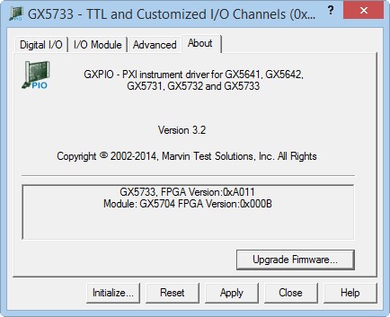 GX5733 Virtual Panel - About Page